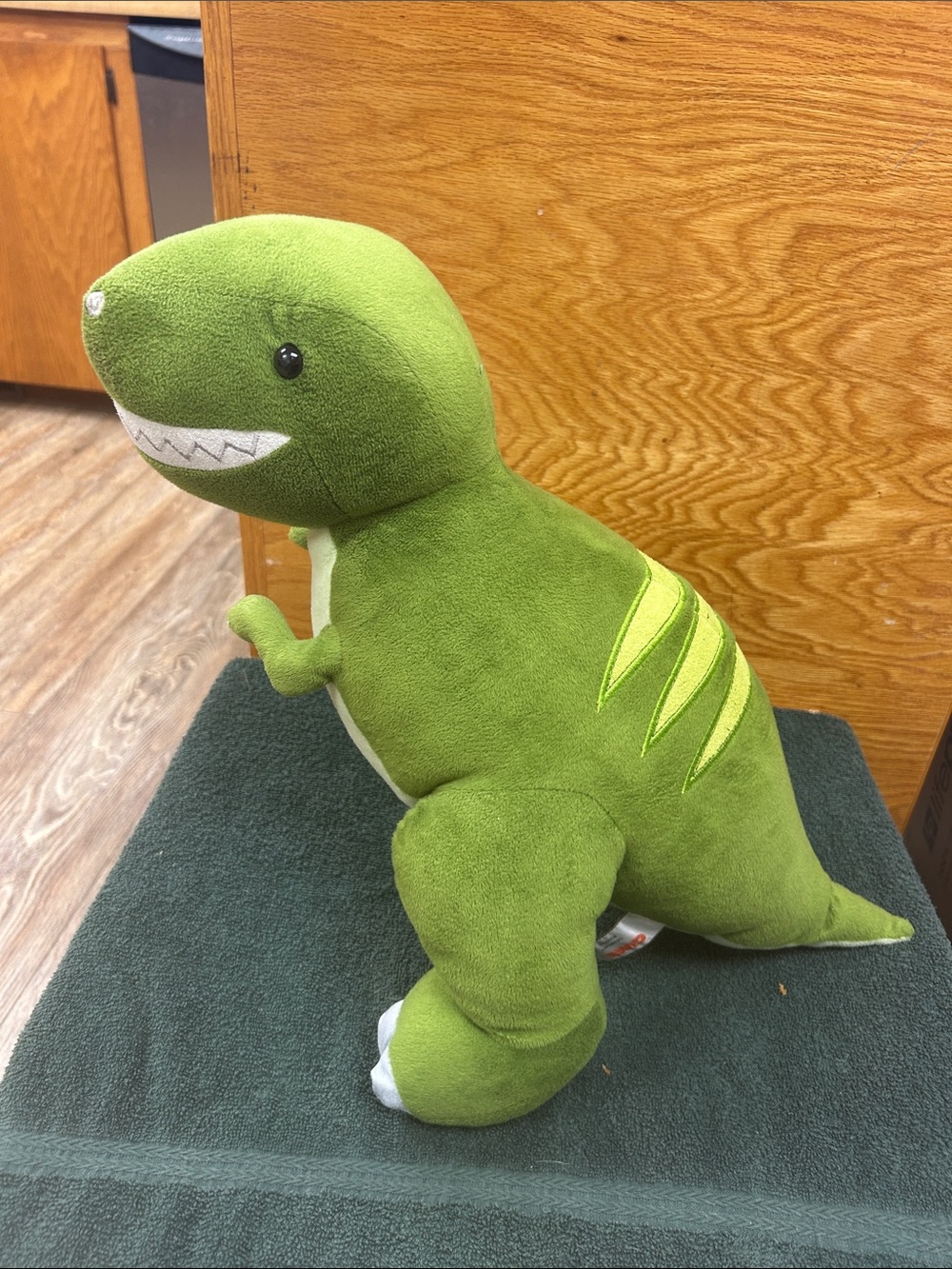 Gund Green Plush Dinosaur T-Rex with Lime Accents